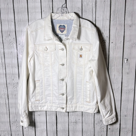 Carhartt Jackets & Blazers - Carhartt White Jacket Sz Large 12/14